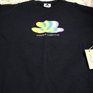 Wasted Collective Unisex Black Logo T-Shirt Small